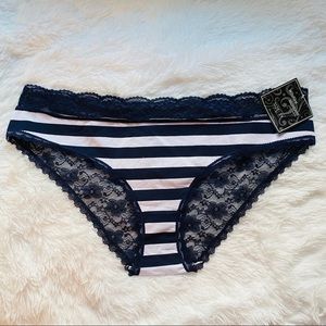 NWT | SPLENDIES NAVY BLUE & WHITE PANTIES | 3X